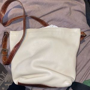 Furla tan/taupe crossbody leather bag
